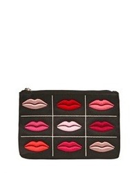 Lulu Guinness Embroidered Lips Coin Purse