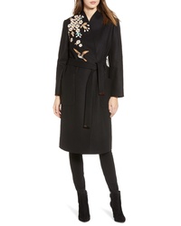 Ted Baker London Fennela Embroidered Wool Coat
