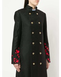 Macgraw Heart Embroidered Double Breasted Coat