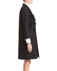 Comme des Garcons Tricot Embroidered Nylon Ruffle Coat