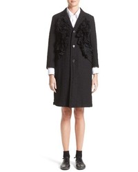 Comme des Garcons Tricot Embroidered Nylon Ruffle Coat