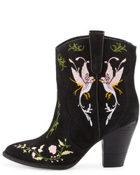 Ash Jenny Embroidered Western Bootie Blackbirds