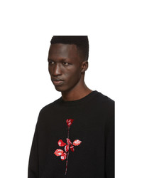 Noah NYC Black Depeche Mode Wool Rose Sweater
