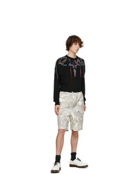 Marcelo Burlon County of Milan Black Embroidered Wings Sweater