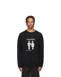 Christian Dada Black Human Jacquard Sweater