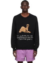 Bode Black Limited Edition Camel Patch Sweater