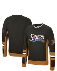 Mitchell & Ness Black Philadelphia 76ers Hardwood Classics Hometown Champs Pullover Sweater