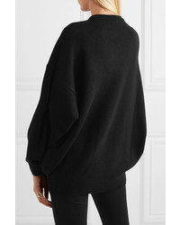 Balenciaga Embroidered Wool And Cashmere Blend Sweatshirt