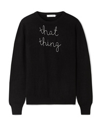 Lingua Franca That Thing Embroidered Cashmere Sweater