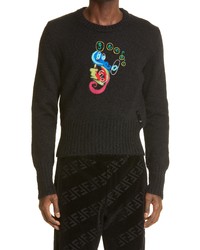 Fendi X Noel Fielding Seahorse Embroidered Sweater