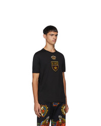 Dolce and Gabbana Black Emblem Patch T Shirt