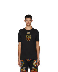 Dolce and Gabbana Black Emblem Patch T Shirt