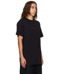 424 Black Embroidered T Shirt