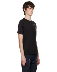 The World Is Your Oyster Black Embroidered T Shirt