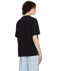 Solid Homme Black Embroidered T Shirt