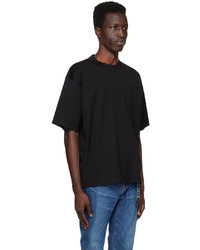 Sacai Black Embroidered T Shirt