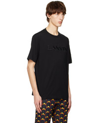 Lanvin Black Embroidered T Shirt