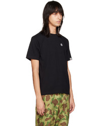AAPE BY A BATHING APE Black Embroidered T Shirt