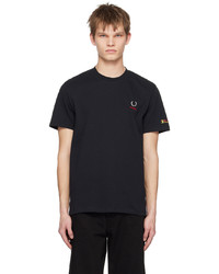 Raf Simons Black Embroidered T Shirt