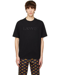 Lanvin Black Embroidered T Shirt