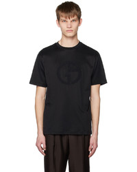 Giorgio Armani Black Embroidered T Shirt