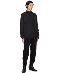 Fred Perry Black Embroidered Turtleneck