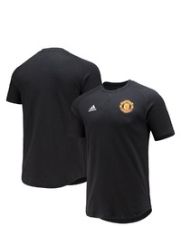 adidas Black Manchester United Raglan Travel T Shirt