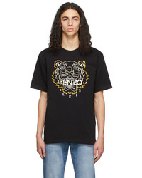 Kenzo Black The Year Of The Tiger Embroidered Tiger T Shirt