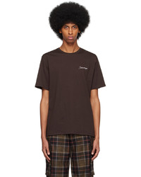 Saturdays Nyc Brown Embroidered T Shirt