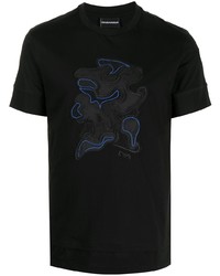 Emporio Armani Camouflage Embroidery T Shirt