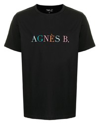 agnès b. Colour Blocked Embroider Logo T Shirt