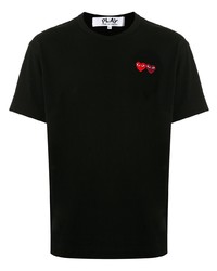 Comme Des Garcons Play Comme Des Garons Play Double Heart Appliqud T Shirt