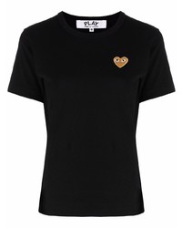 Comme Des Garcons Play Comme Des Garons Play Heart Embroidered Cotton T Shirt