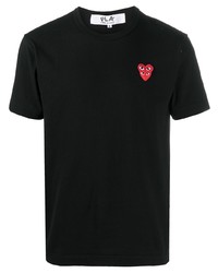 Comme Des Garcons Play Comme Des Garons Play Heart Embroidered Crew Neck T Shirt