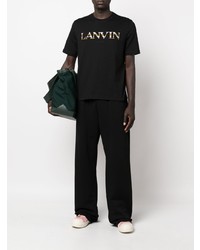 Lanvin Contrast Logo Print Crew Neck T Shirt