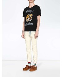 Gucci Cotton T Shirt With Embroideries