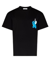 JW Anderson Elephant Embroidered Cotton T Shirt
