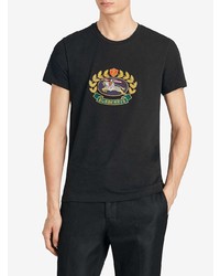 Burberry Embroidered Archive Logo Cotton T Shirt