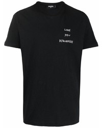 DSQUARED2 Embroidered Cotton T Shirt