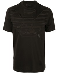 Emporio Armani Embroidered Eagle Logo T Shirt