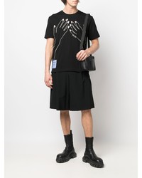 McQ Embroidered Hands Cotton T Shirt