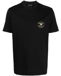 Emporio Armani Embroidered Logo Cotton T Shirt