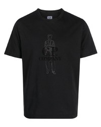 C.P. Company Embroidered Logo Cotton T Shirt