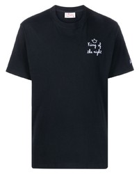 MC2 Saint Barth Embroidered Logo Cotton T Shirt
