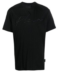 Philipp Plein Embroidered Logo Crew Neck T Shirt