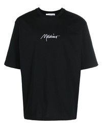 Moschino Embroidered Logo Organic Cotton T Shirt