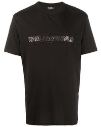 Karl Lagerfeld Embroidered Logo T Shirt