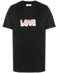 Sandro Paris Embroidered Love Print T Shirt