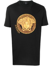 Versace Embroidered Medusa Motif T Shirt