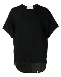 By Walid Embroidered Panelled T Shirt
